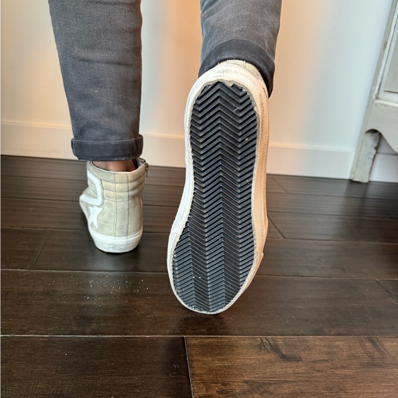 Golden Goose Mens Slide in military green suede with star and white flash - Picture 8 of 10